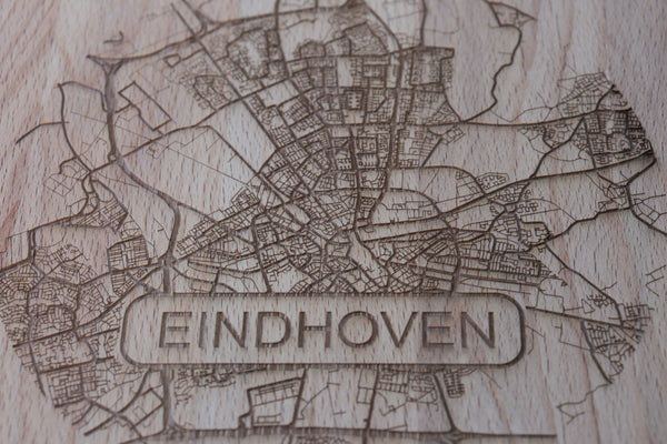 Borrelplank 49x17cm met stadskaart