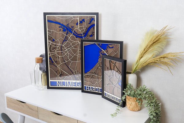 Stadskaart ingelijst (luxe versie)