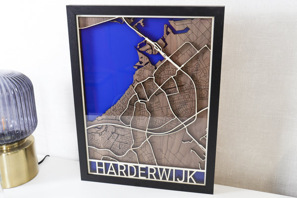 Stadskaart ingelijst (luxe versie)