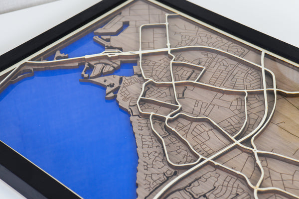 Stadskaart ingelijst (luxe versie)