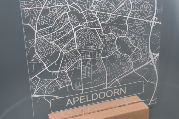 Ledlamp met stadskaart