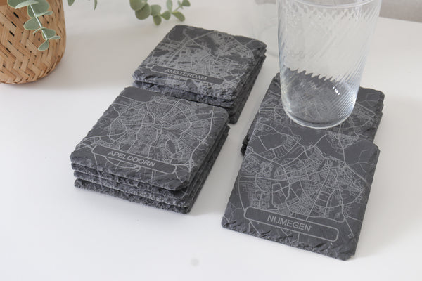 Onderzetters stadskaart (per set van 4)